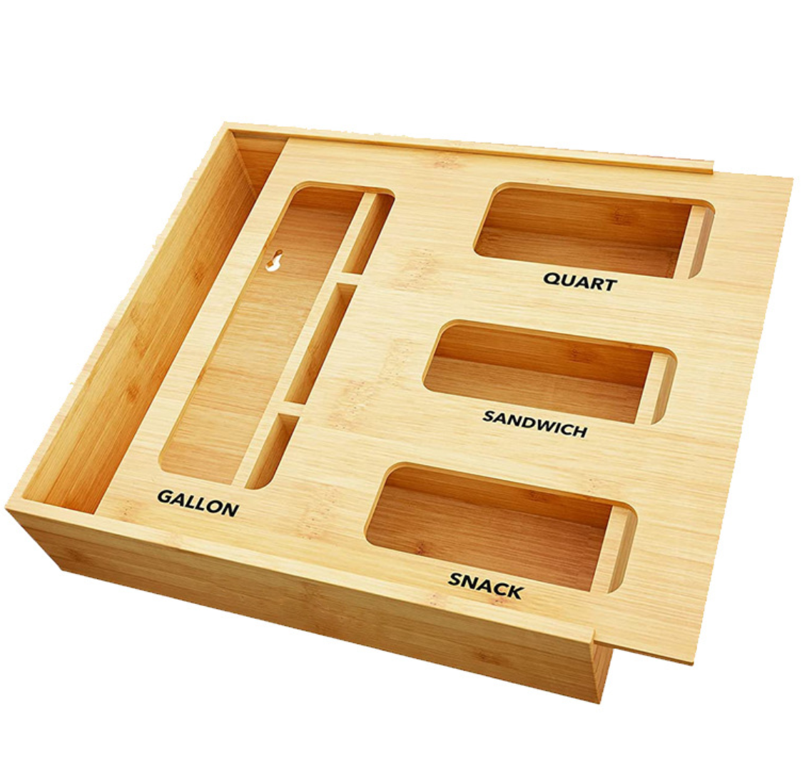 Bamboo Plastic Bag Organizer