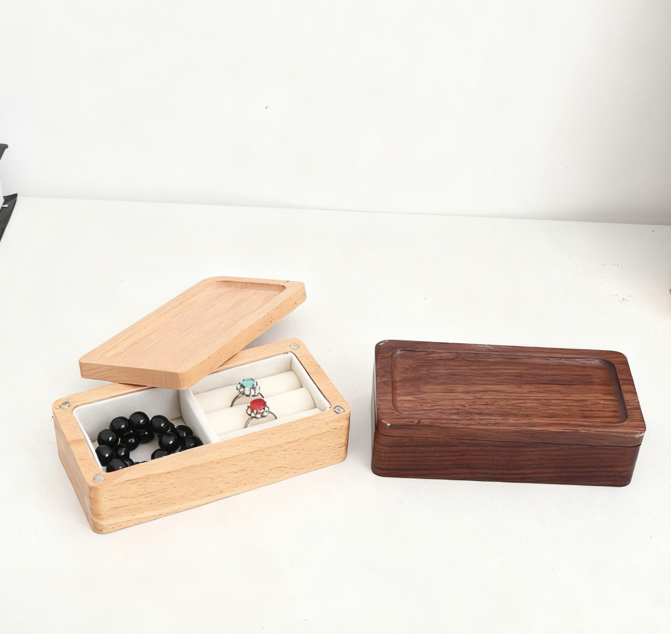 Walnut & Pine Magnetic Pocket Box
