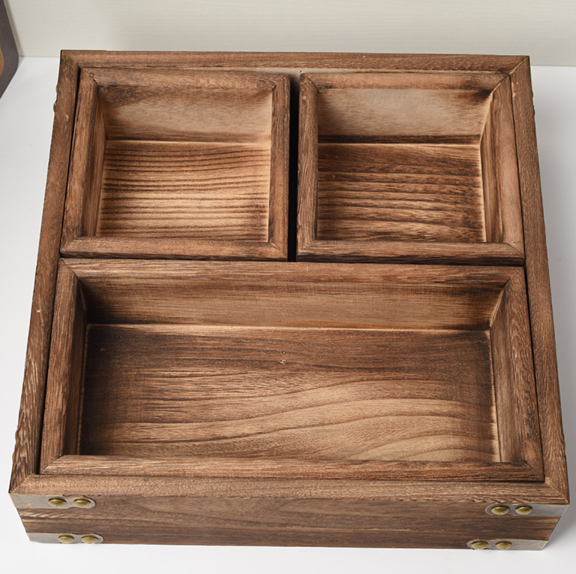Paulownia Three-Section Organizer