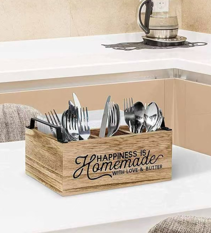 Paulownia "Happiness is Homemade" Caddy