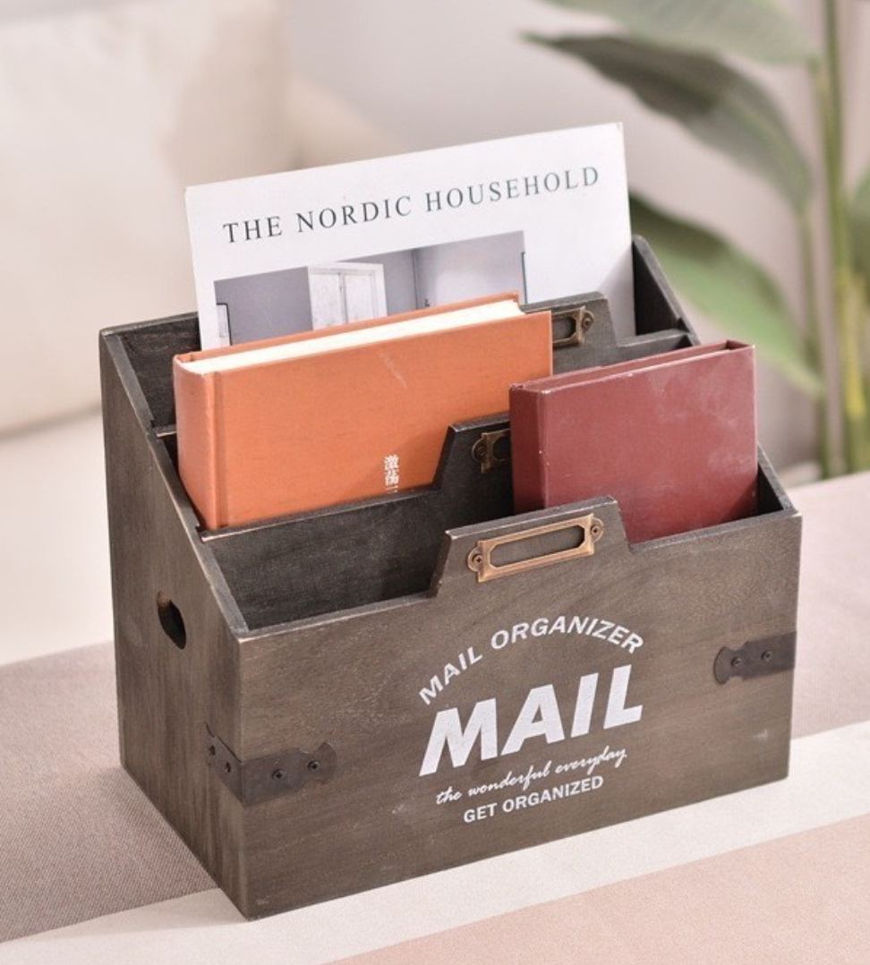 Paulownia Mail Organizer