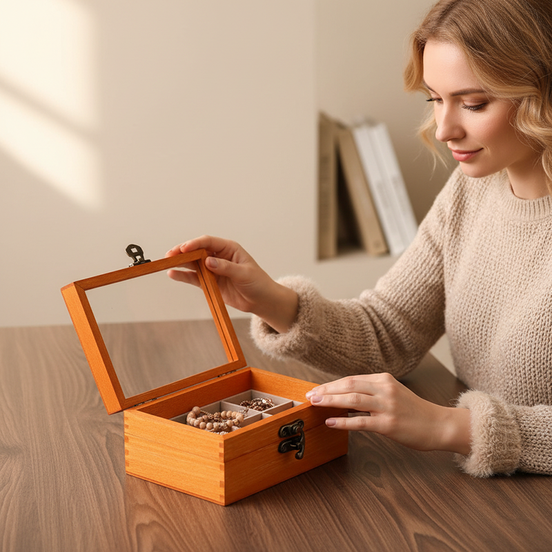 Wooden Jewelry Storage Box