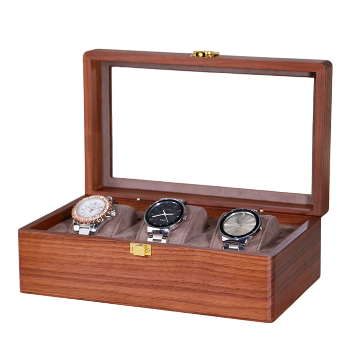 Three-Watch Display Case