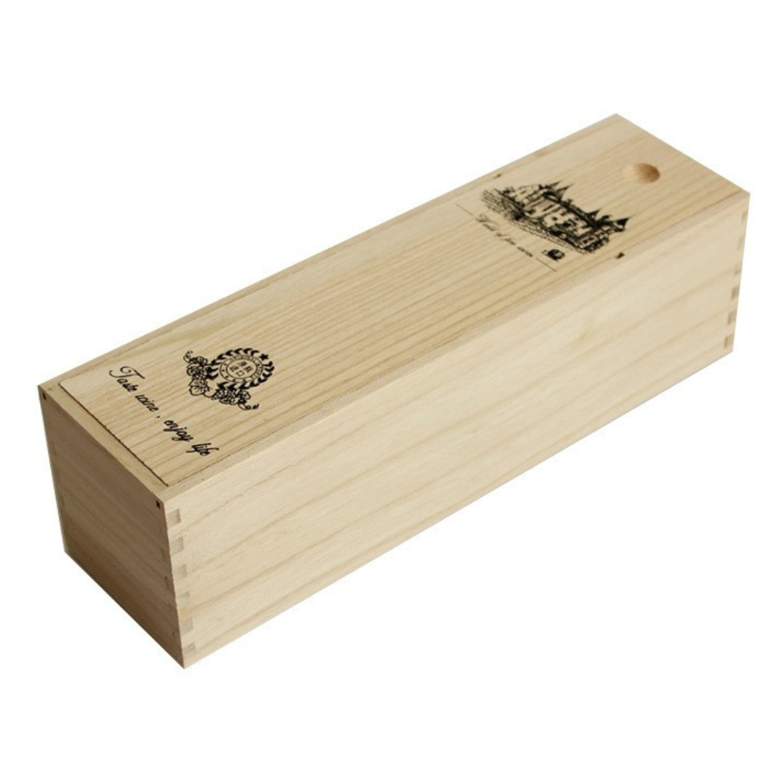Pine Single-Bottle Wine Box